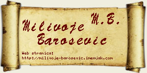 Milivoje Barošević vizit kartica